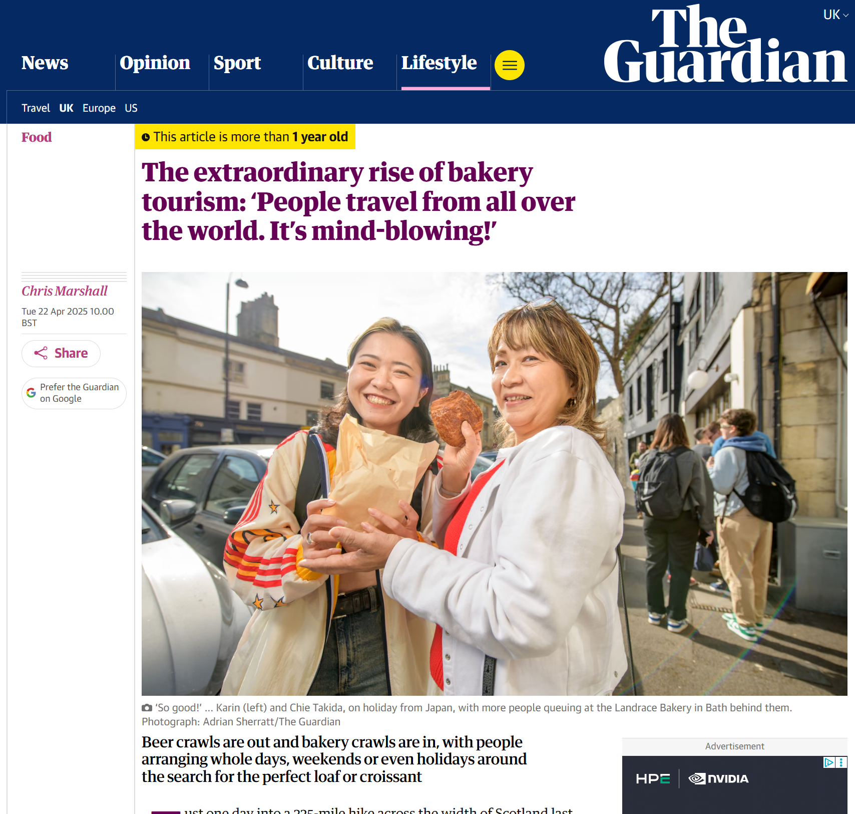 Screenshot of The extraordinary rise of bakery tourism