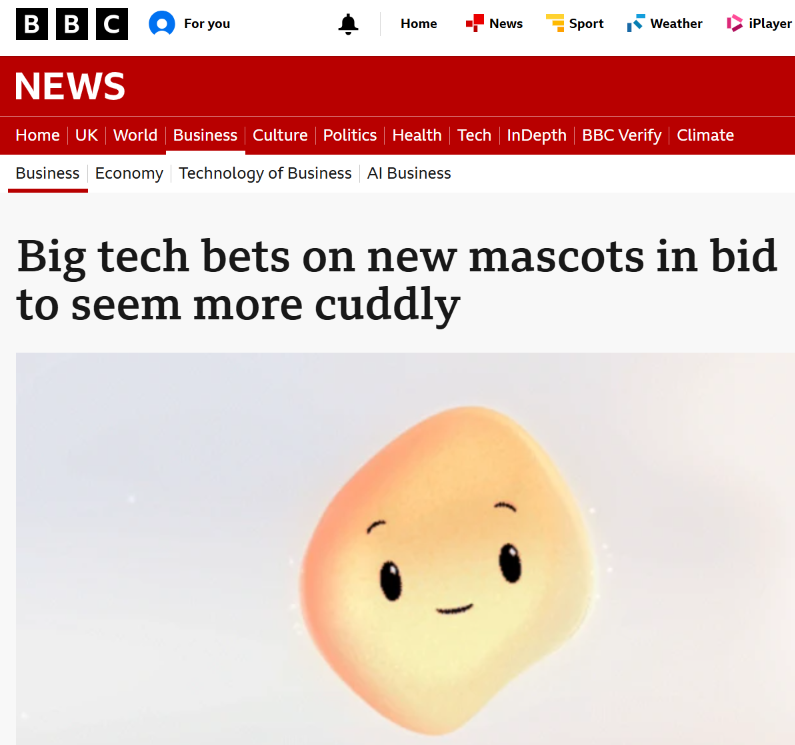 Screenshot of Why big tech is betting on cute mascots