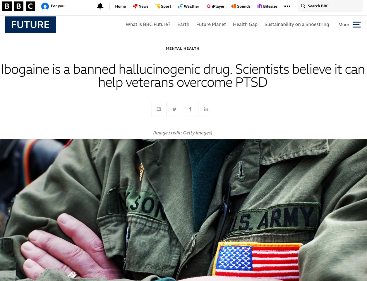 Screenshot of The obscure hallucinogen helping veterans overcome PTSD