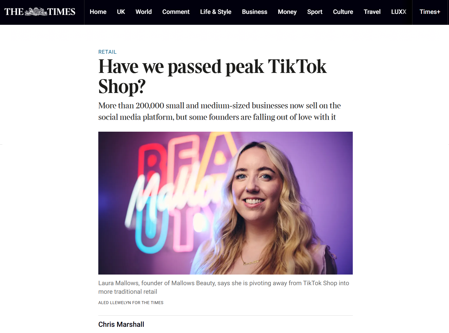 Screenshot of Have we passed peak TikTok Shop?